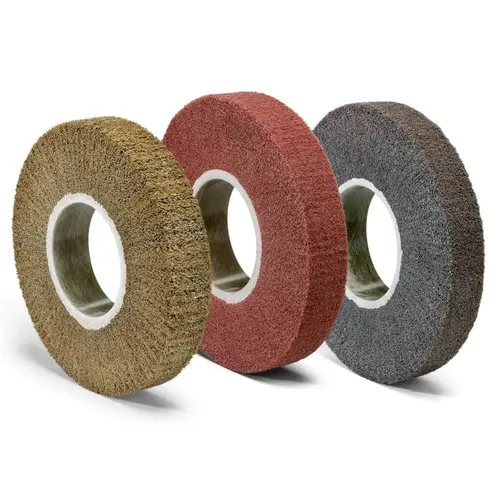 Flap Brushes, 3 Dia, 1/4 in Arbor, Fine, Silicon Carbide Gray