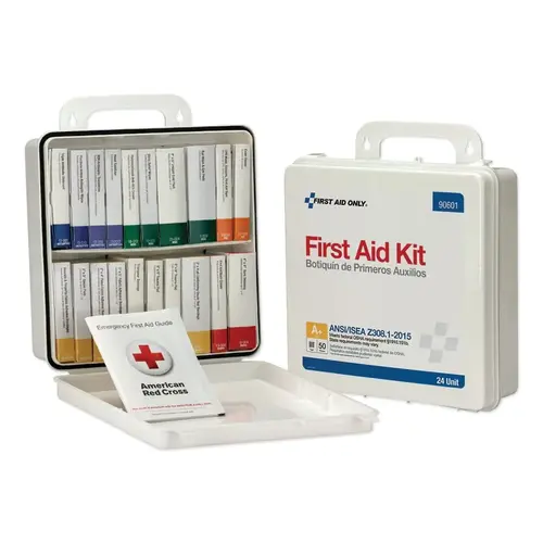 50 Person Unitized First Aid Kit, Plastic Case, Wall Mount 50 Person Unitized First Aid Kit, Plastic Case, Wall Mount