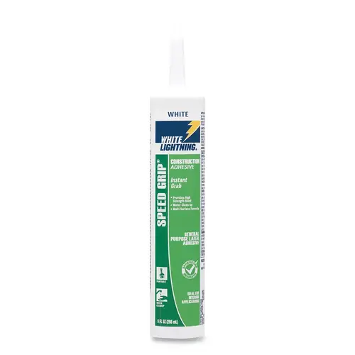 Speed Grip Construction Adhesive, 9 oz, Cartridge, White Speed Grip Construction Adhesive, 9 oz, Cartridge, White