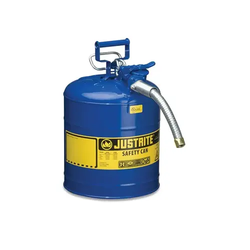 Type II AccuFlow Safety Can, Kerosene, 5 gal, Blue, Includes 1 in OD Flexible Metal Hose Type II AccuFlow Safety Can, Kerosene, 5 gal, Blue, Includes 1 in OD Flexible Metal Hose