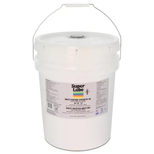 Super Lube Oils with P.T.F.E., 5 gal Translucent White Super Lube Oils with P.T.F.E., 5 gal Translucent White