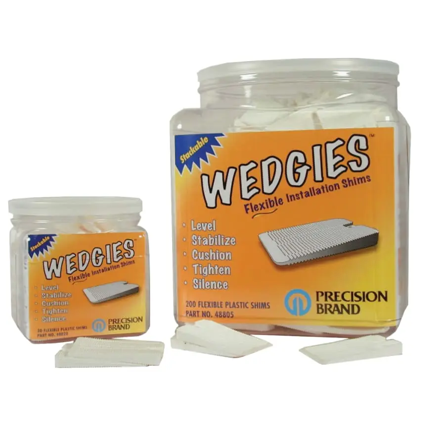 Precision Brand Wedgies Installation Shims Plastic Flexible White 200 Pieces 48805 Precision Brand Wedgies Installation Shims Plastic Flexible White 200 Pieces 48805