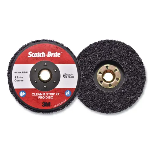Clean and Strip XT Pro and XT Pro Extra Cut Disc, 4-1/2 in dia, Extra Coarse, 13300 RPM, Silicon Carbide, Purple, XO-DC Clean and Strip XT Pro and XT Pro Extra Cut Disc, 4-1/2 in dia, Extra Coarse, 13300 RPM, Silicon Carbide, Purple, XO-DC