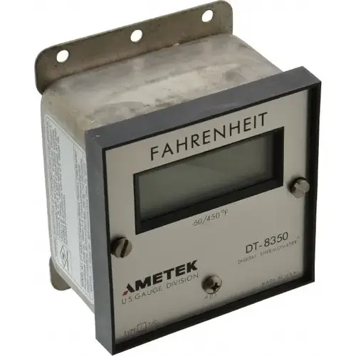 Digital Panel Thermometer: 450 degree F, J Thermocouple Sensor