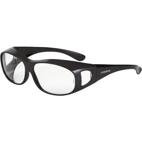 Safety Glass: Scratch-Resistant, Polycarbonate, Clear Lenses, Full-Framed, UV Protection