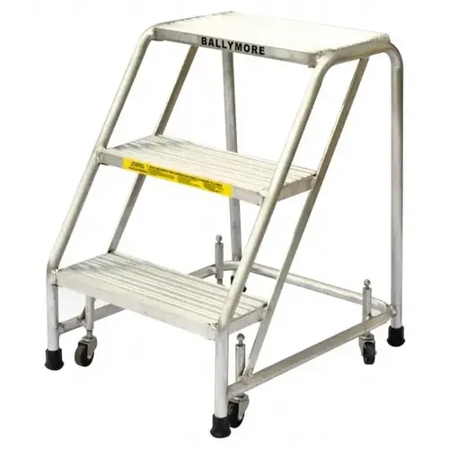 Aluminum Rolling Ladder: 3 Step