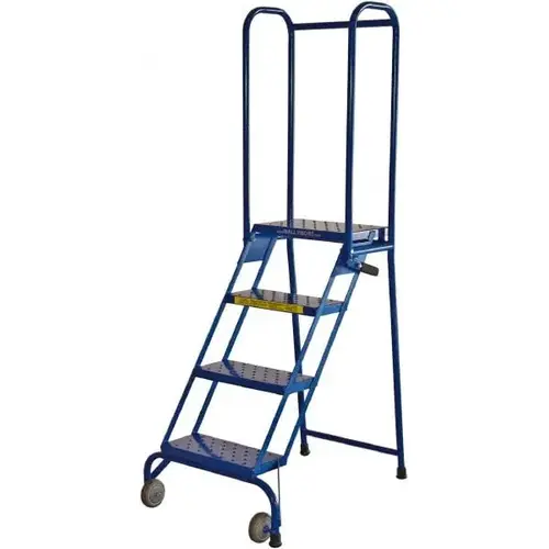 Steel Rolling Ladder: 4 Step Steel Rolling Ladder: 4 Step