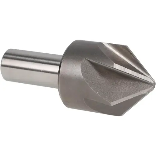 Countersink: 1-1/2" Head Dia, 90 degree Included Angle, 6 Flutes, Cobalt Steel, Right Hand Cut Bright/Uncoated Countersink: 1-1/2" Head Dia, 90 degree Included Angle, 6 Flutes, Cobalt Steel, Right Hand Cut Bright/Uncoated