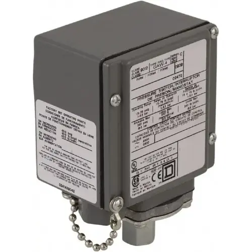 4, 13 and 4X NEMA Rated, SPDT-DB, 1.5 to 75 psig, Electromechanical Pressure and Level Switch 4, 13 and 4X NEMA Rated, SPDT-DB, 1.5 to 75 psig, Electromechanical Pressure and Level Switch