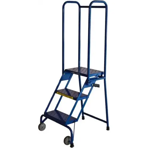 Steel Rolling Ladder: 3 Step Steel Rolling Ladder: 3 Step