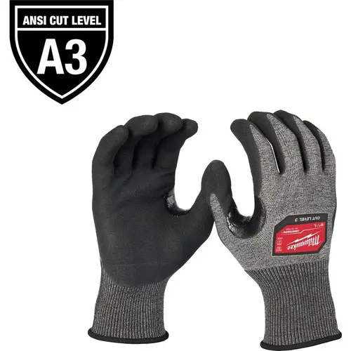 Cut & Puncture Resistant Gloves; Coating Material: Nitrile ; Coating Coverage: Thumb & Index Finger ; Glove Type: General Purpose ; ANSI/ISEA Cut Resistance Level: A3 ; Primary Material: Polyethylene ; ANSI/ISEA Abrasion Resistance Level: 3 Cut & Puncture Resistant Gloves; Coating Material: Nitrile ; Coating Coverage: Thumb & Index Finger ; Glove Type: General Purpose ; ANSI/ISEA Cut Resistance Level: A3 ; Primary Material: Polyethylene ; ANSI/ISEA Abrasion Resistance Level: 3