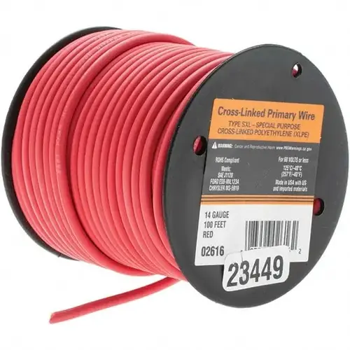 14 AWG Automotive Cross-Linked Polyethylene Wire 14 AWG Automotive Cross-Linked Polyethylene Wire
