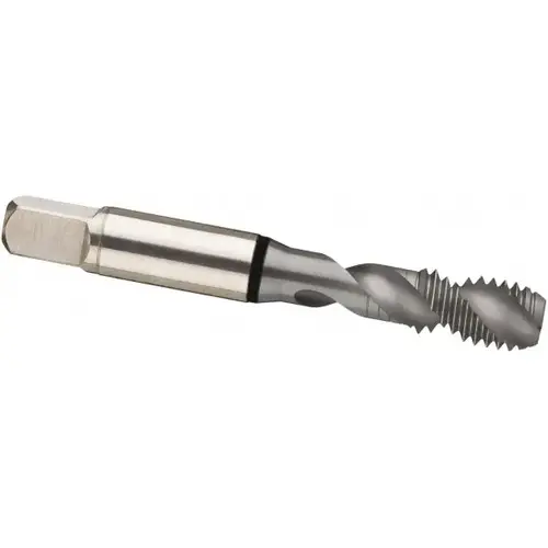 Spiral Flute Tap: M6 x 1.00, Metric, 2 Flute, Modified Bottoming, 6H Class of Fit, Cobalt, MolyGlide Finish Spiral Flute Tap: M6 x 1.00, Metric, 2 Flute, Modified Bottoming, 6H Class of Fit, Cobalt, MolyGlide Finish