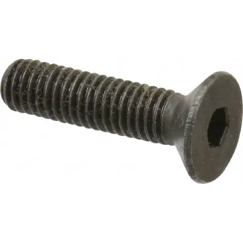 Flat Socket Cap Screw: M6x1, 12.9 Alloy Steel, Black Oxide Finish