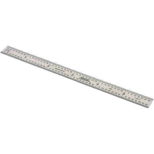 Steel Rule: 6" OAL, 4R Graduation, Flexible, 1/2" OAW Polished Steel Rule: 6" OAL, 4R Graduation, Flexible, 1/2" OAW Polished