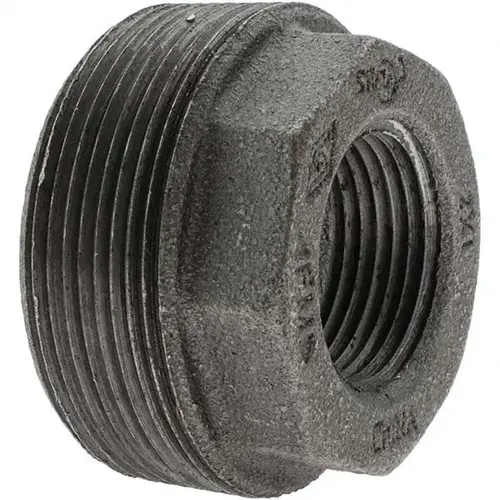 Black Bushing: 2 x 1", Malleable Iron - pack of 2
