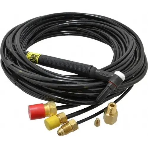 25 Ft. Long, 300 Amp Rating, Water Cooled TIG Welding Torch 25 Ft. Long, 300 Amp Rating, Water Cooled TIG Welding Torch