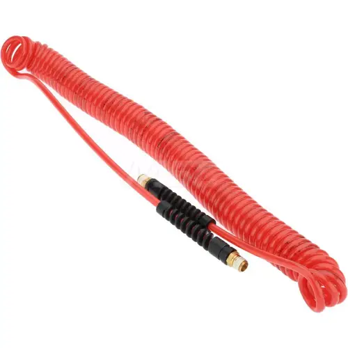 Coiled & Self Storing Hose: 3/16" ID, 25 ft Long, Male Swivel x Male Swivel Coiled & Self Storing Hose: 3/16" ID, 25 ft Long, Male Swivel x Male Swivel