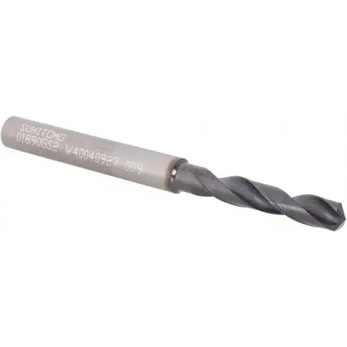 Screw Machine Length Drill Bit: 0.189" Dia, 135 degree, Solid Carbide Coated