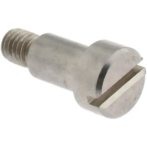 Precision Shoulder Screw: 1/4" Shoulder Dia, 3/8" Shoulder Length, #10-32, 1/4" Thread Length, 18-8 & 303, Stainless Steel, Slotted Precision Shoulder Screw: 1/4" Shoulder Dia, 3/8" Shoulder Length, #10-32, 1/4" Thread Length, 18-8 & 303, Stainless Steel, Slotted