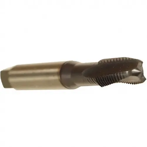 Spiral Flute Tap: 5/16-24, UNF, 3 Flute, Plug, 3BX Class of Fit, Cobalt, TICN Finish