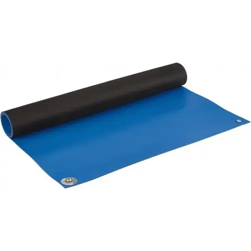 Anti-Static Table Mat: Rubber, 4 ft OAL, 2 ft OAW, 0.08" Thick