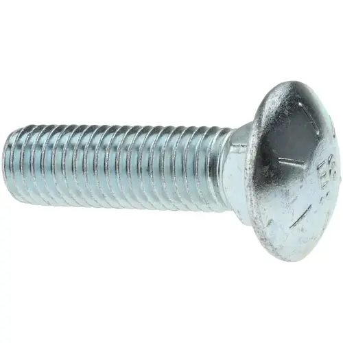 Carriage Bolt: 5/8-11, 2-1/4" Length Under Head, Square Neck