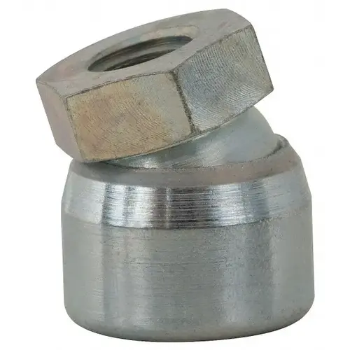 5/8-11, 11/16" Pad Diam, Uncoated Bottom, Steel Toggle Pad