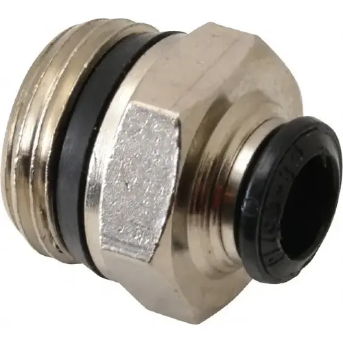 Push-To-Connect Tube to Universal Thread Tube Fitting: Male, Straight, 1/2" Thread - pack of 2