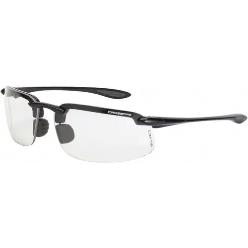 Safety Glass: Scratch-Resistant, Polycarbonate, Clear Lenses, Frameless, UV Protection