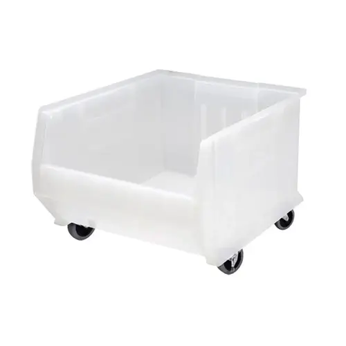 Plastic Hopper Stacking Bin: Clear