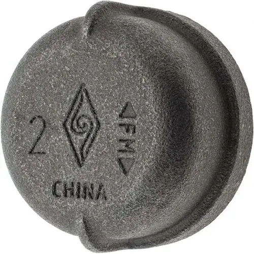 Black End Cap: 2", Malleable Iron - pack of 5 Black End Cap: 2", Malleable Iron - pack of 5