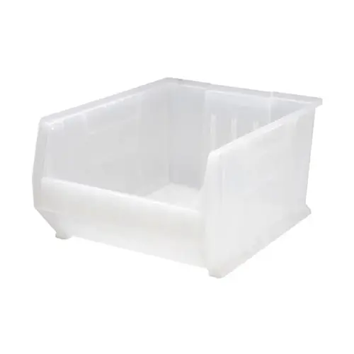 Plastic Hopper Stacking Bin: Clear Plastic Hopper Stacking Bin: Clear