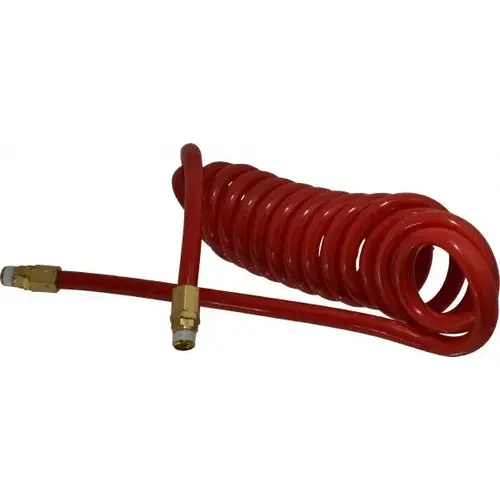 Coiled & Self Storing Hose: 1/2" ID, 15 ft Long, Male Swivel x Male Swivel Coiled & Self Storing Hose: 1/2" ID, 15 ft Long, Male Swivel x Male Swivel