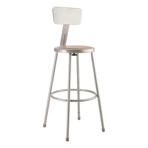 30 Inch High, Stationary Fixed Height Stool with Adjustable Height Back 30 Inch High, Stationary Fixed Height Stool with Adjustable Height Back