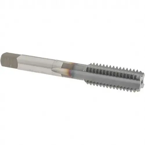 Straight Flute Tap: 1/2-13 UNC, 4 Flutes, Bottoming, 3B Class of Fit, High Speed Steel, TiCN Coated