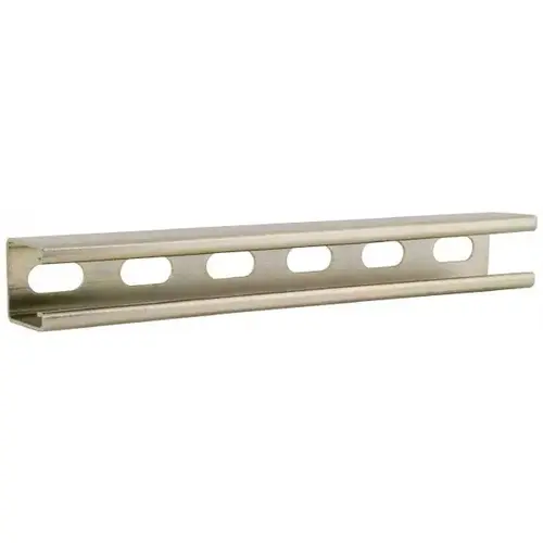 10 ft Long x 1-5/8" Wide x 1-5/8" High, 12 Gauge, Carbon Steel, Half Slot Framing Channel & Strut