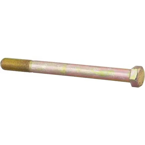Hex Head Cap Screw: 7/16-20 x 5", Grade 8 Steel, Zinc Yellow Dichromate Finish