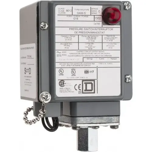 4, 13 and 4X NEMA Rated, SPDT-DB, 3 to 150 psig, Electromechanical Pressure and Level Switch