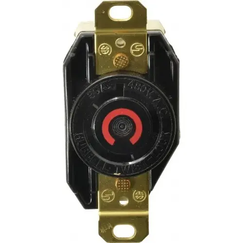 480 VAC, 30 Amp, L8-30R NEMA, Self Grounding Receptacle