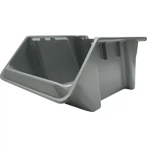 MFG Tray 8421085136 Bins; Bin Style: Hopper Front ; Shape: Rectangle ; Load Capacity (Lb. - 3 Decimals): 100.000 ; Color: Gray ; Stacking: Yes ; Hanging: No