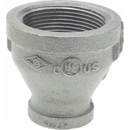Black Reducing Coupling: 1-1/2 x 3/4", Threaded