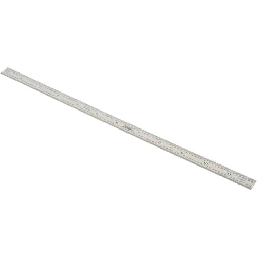 Steel Rule: 12" OAL, 4R Graduation, Flexible, 1/2" OAW Polished Steel Rule: 12" OAL, 4R Graduation, Flexible, 1/2" OAW Polished