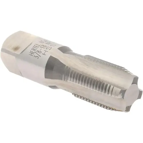Standard Pipe Tap: 3/8-18, NPS, 4 Flutes, High Speed Steel, Bright/Uncoated Standard Pipe Tap: 3/8-18, NPS, 4 Flutes, High Speed Steel, Bright/Uncoated