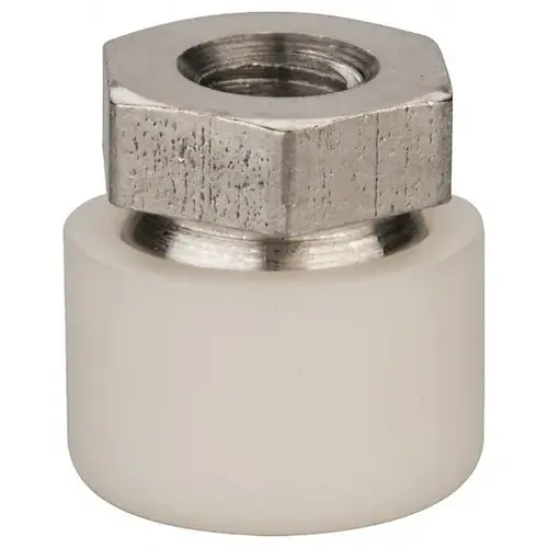 1/4-20, 5/8" Pad Diam, Uncoated Bottom, Stainless Steel Toggle Pad