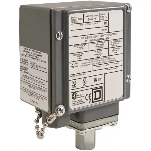 4, 13 and 4X NEMA Rated, DPDT, 3 to 150 psig, Electromechanical Pressure and Level Switch