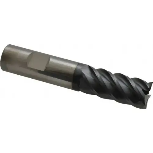 Square End Mill: 3/4" Dia, 1-5/8" LOC, 5 Flutes, Solid Carbide AlTiN