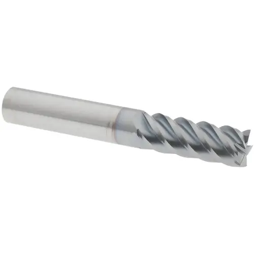 Square End Mill: 3/8" Dia, 1" LOC, 5 Flute, Solid Carbide TiCN Square End Mill: 3/8" Dia, 1" LOC, 5 Flute, Solid Carbide TiCN