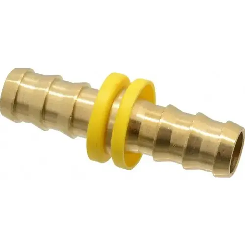 Barbed Push-On Hose Splicer: Brass, 5/8" Barb
