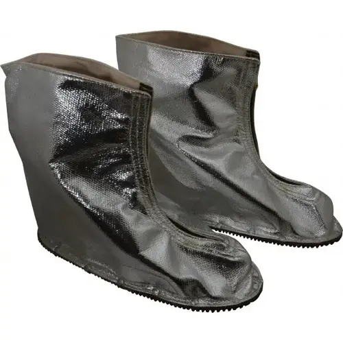 Aluminized Overboot :Plain Toe, Silver Aluminized Overboot :Plain Toe, Silver